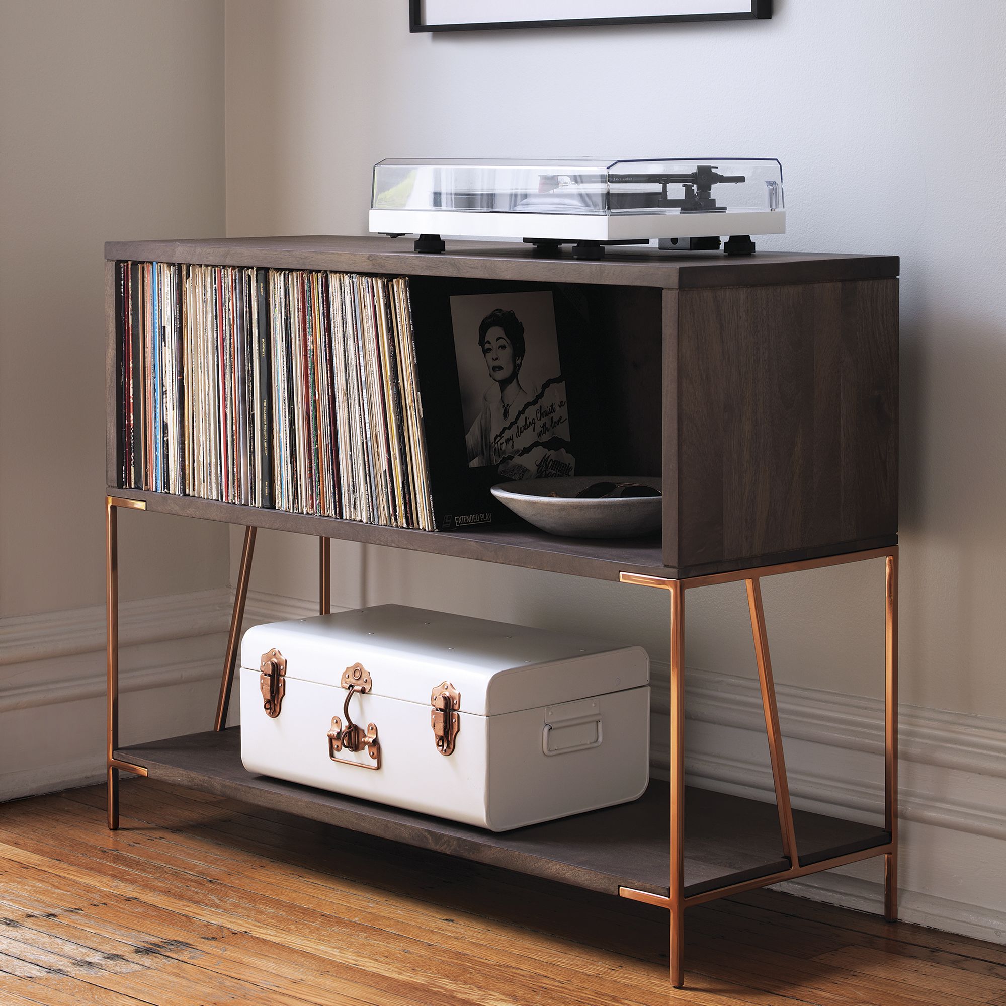 helix vinyl record storage stand